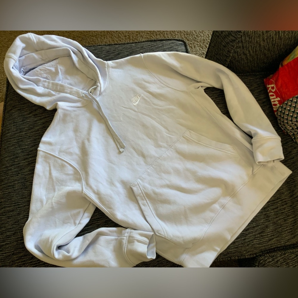 Nike Baby Blue or lavender Hoodie (depending on the light)